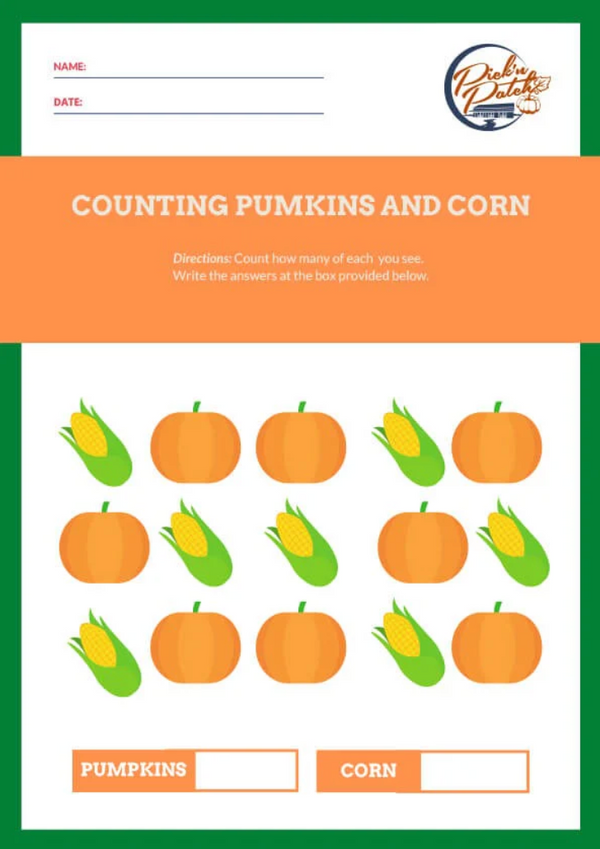 Count the Pumpkins and Corn